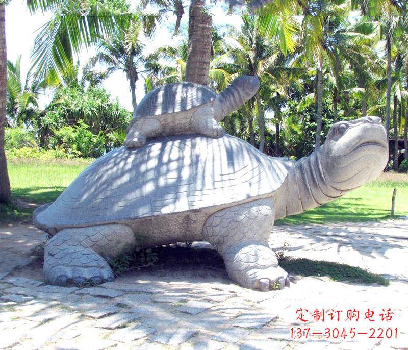 重庆乌龟母子石雕