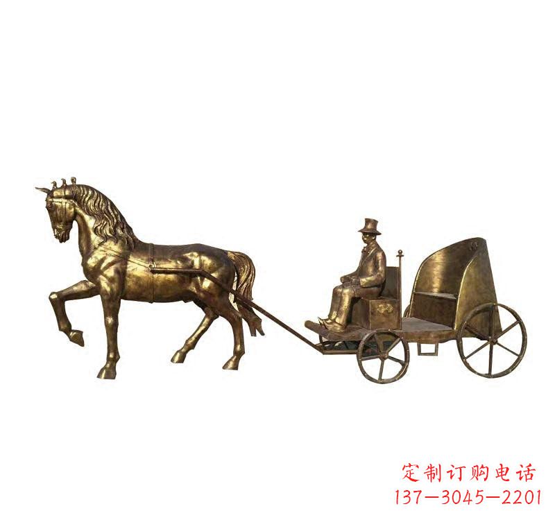 重庆西方马车铜雕
