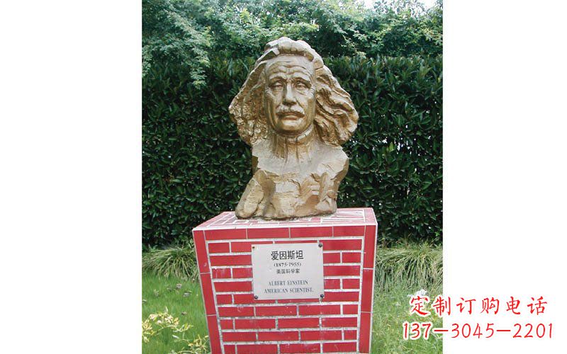 重庆西方名人爱因斯坦头像铜雕