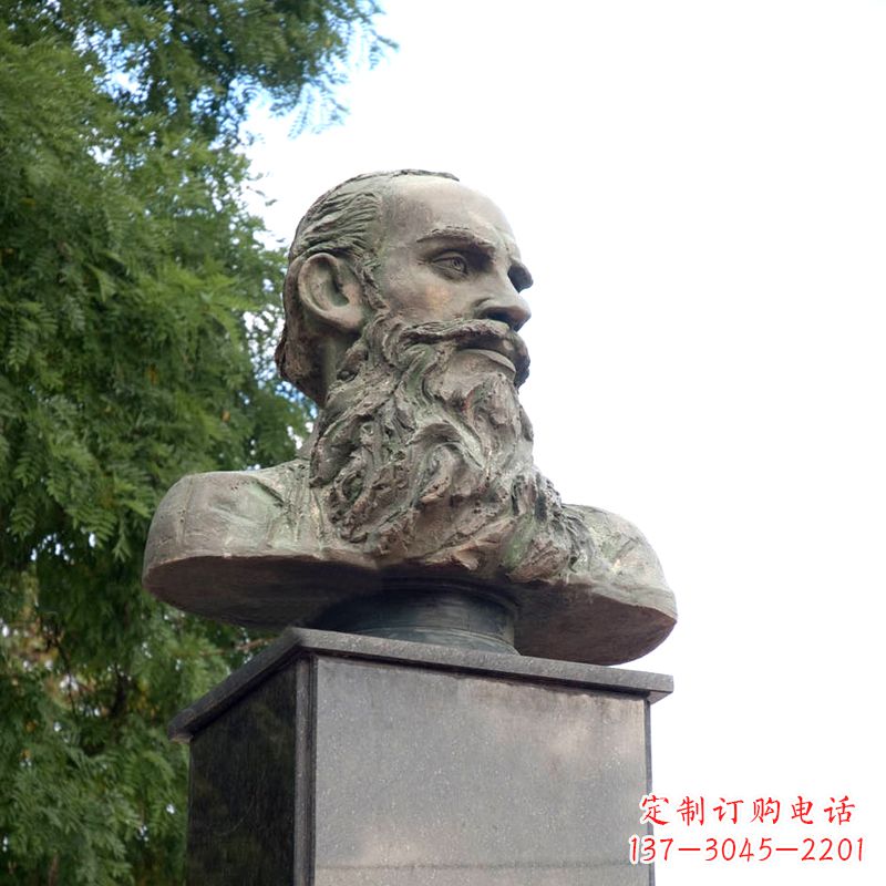 重庆西方名人俄国现实主义作家托尔斯泰胸像雕塑摆件