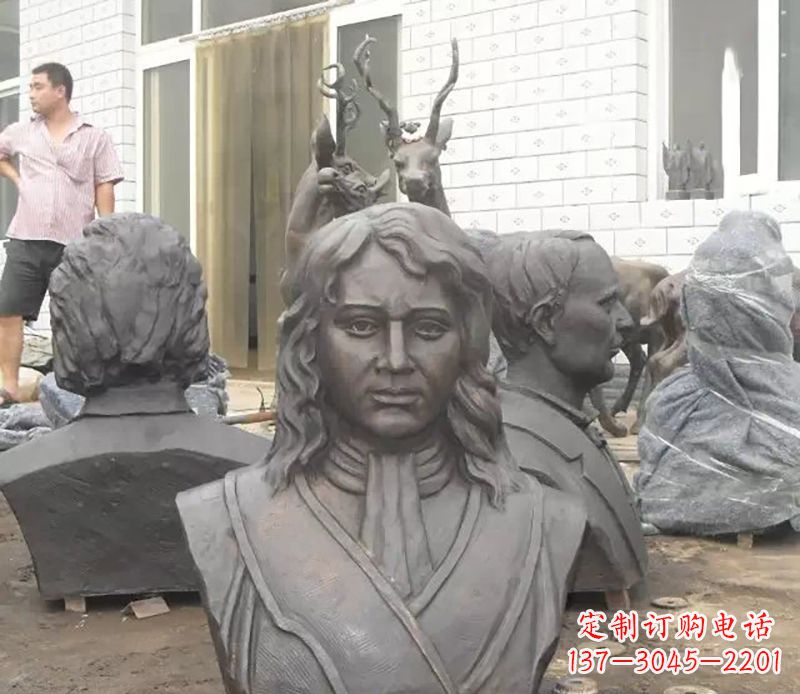 重庆西方名人胸雕铜雕