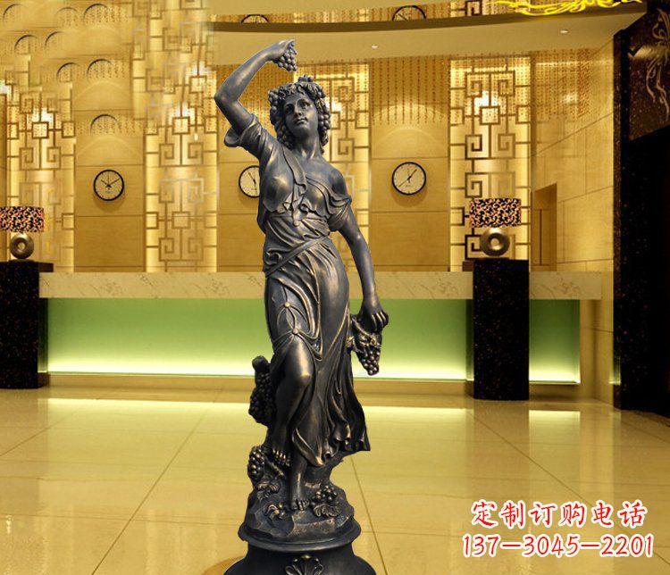 重庆西方女人别墅景观铜雕塑 (2)