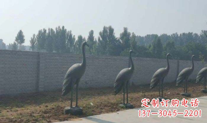 重庆仙鹤抽象铜雕 (2)