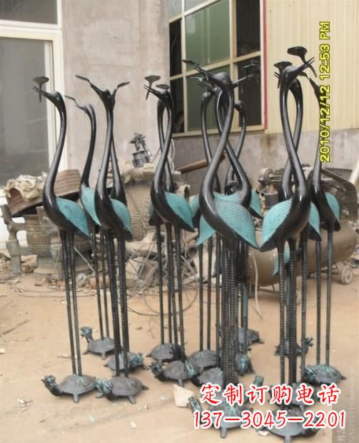 重庆仙鹤动物铜雕
