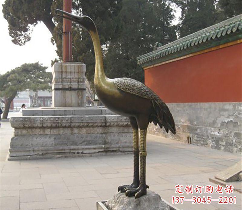 重庆仙鹤动物铜雕 (2)