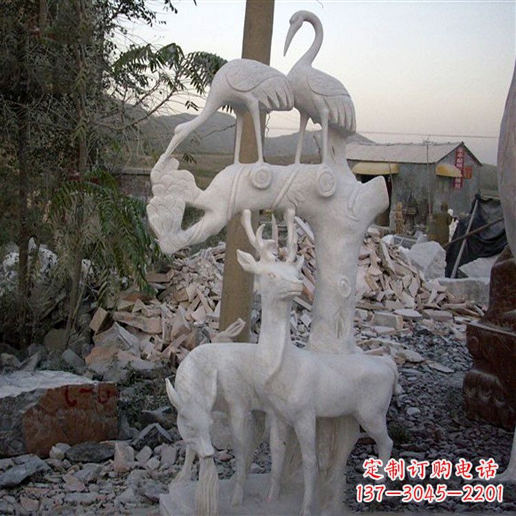 重庆仙鹤石雕景观摆件