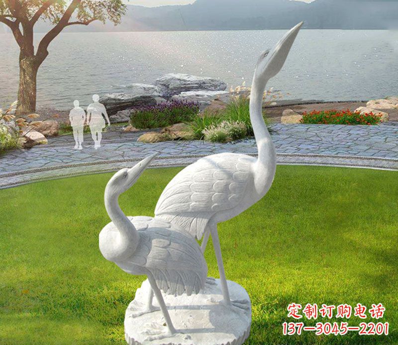 重庆仙鹤石雕公园动物雕塑