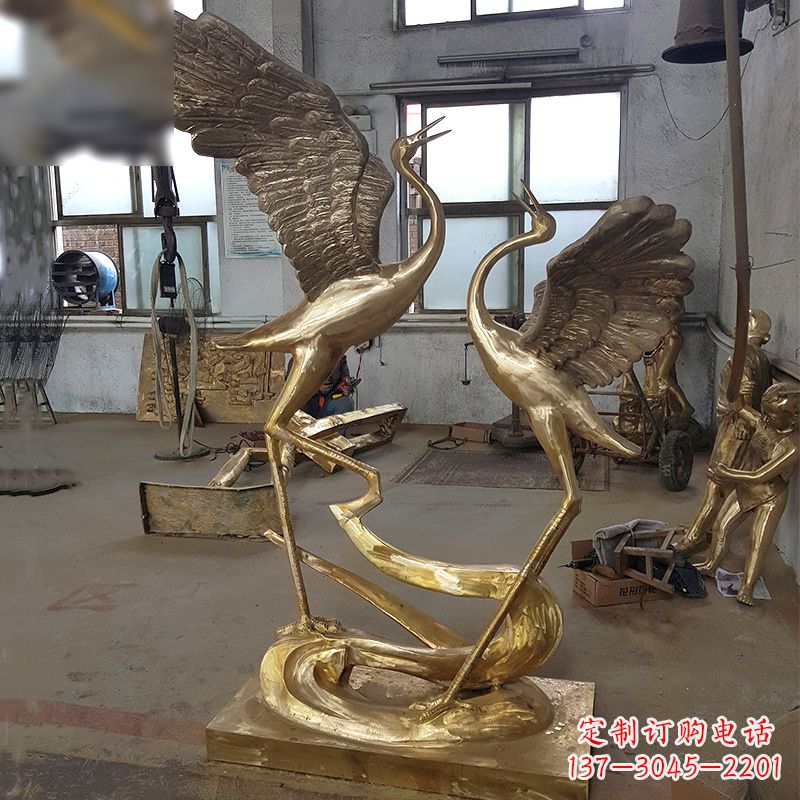 重庆仙鹤铜雕景观