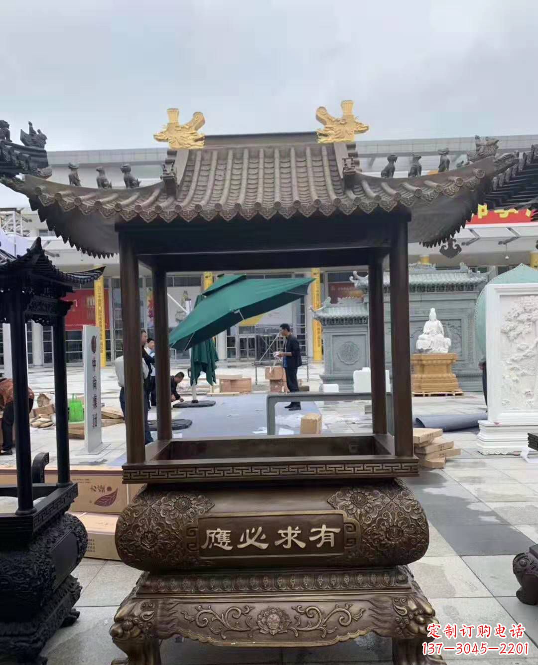 重庆香炉铜雕户外摆件寺庙景观雕塑