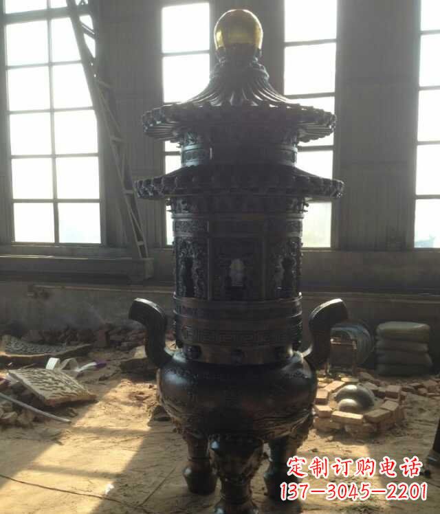 重庆香炉铜雕塑 (2)