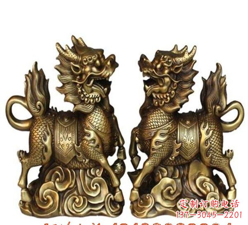 重庆祥云麒麟铜雕