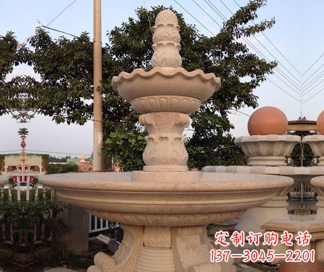 重庆小区景观大型喷泉石雕 (4)