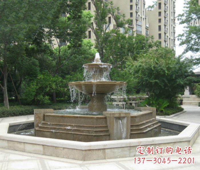 重庆小区景观大型喷泉石雕 (7)