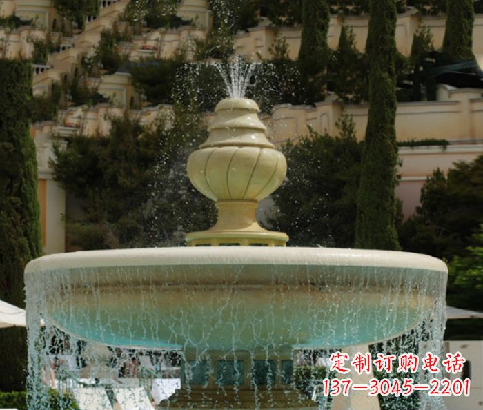 重庆小区景观多层喷泉石雕_2