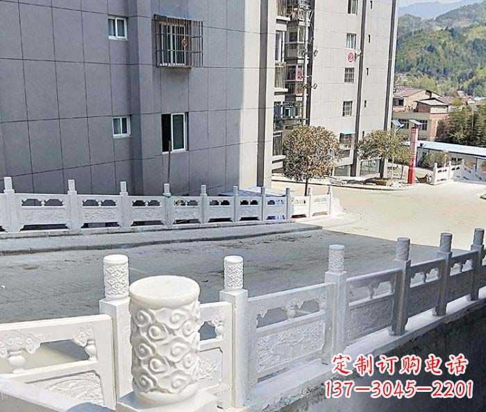 重庆小区景观汉白玉石雕栏板