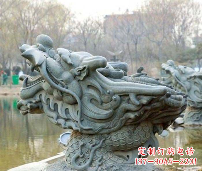 重庆小区景观龙头喷泉石雕