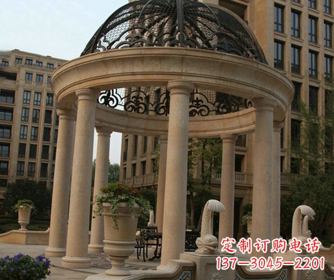 重庆小区景观欧式石雕凉亭