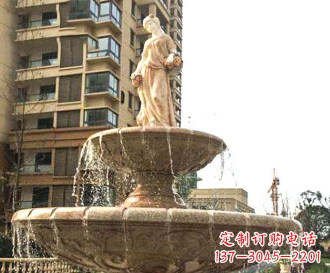 重庆小区景观西方女人喷泉石雕