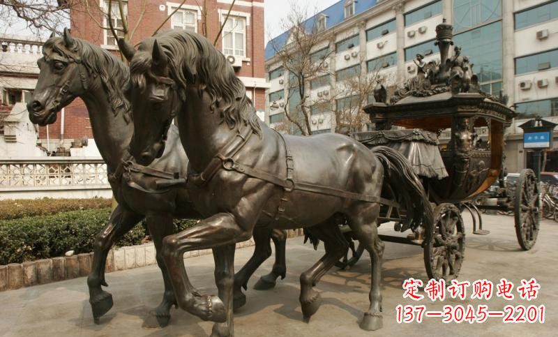 重庆小区欧式马车铜雕