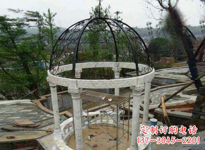 重庆小区欧式圆顶凉亭石雕
