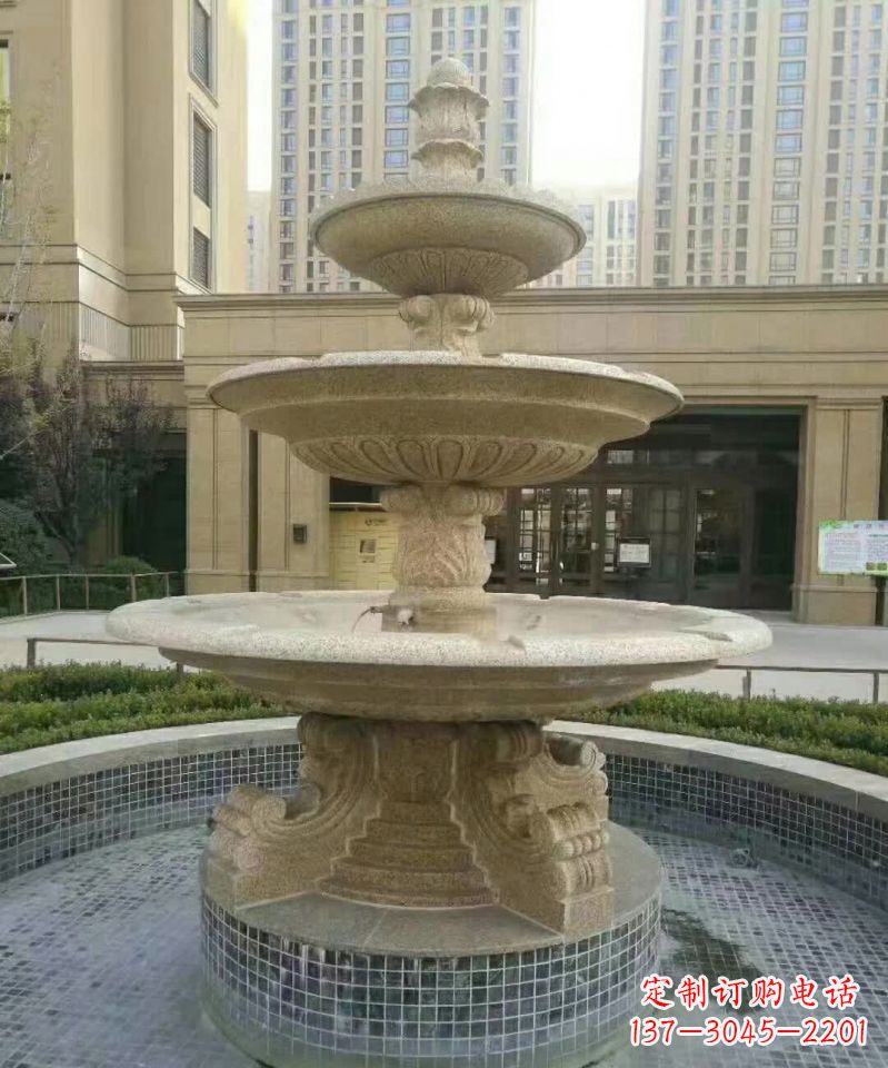重庆小区喷泉石雕 (2)