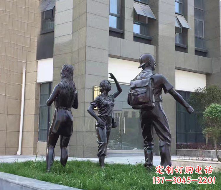 重庆小区铜雕美女人物雕塑