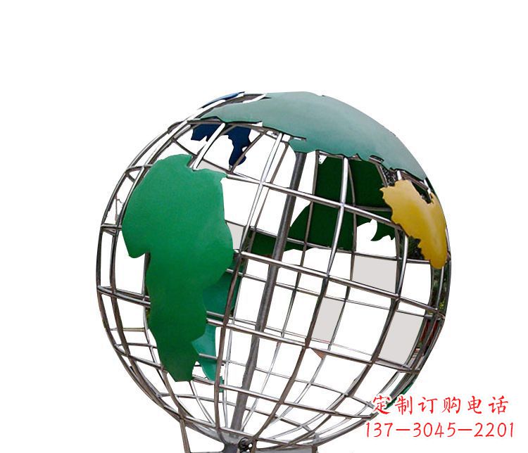 重庆校园不锈钢地球仪摆件雕塑