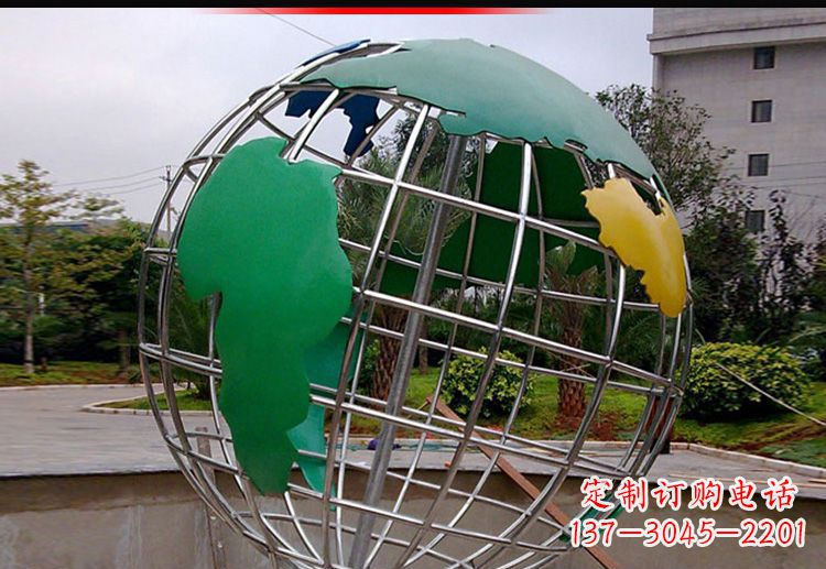 重庆校园不锈钢地球仪造型雕塑