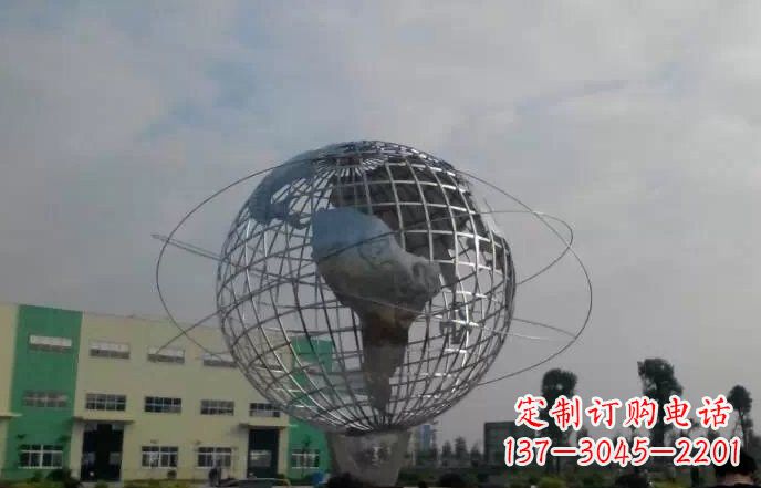 重庆校园不锈钢地球仪雕塑222