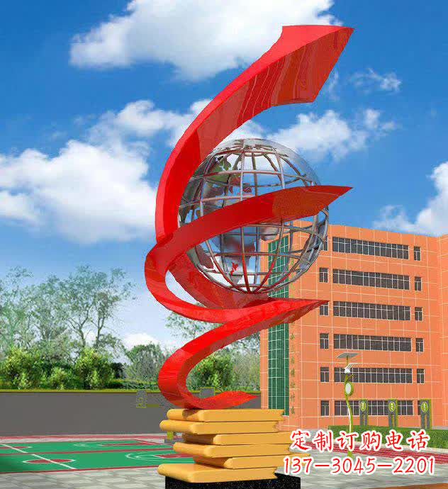 重庆校园不锈钢书籍标志雕塑
