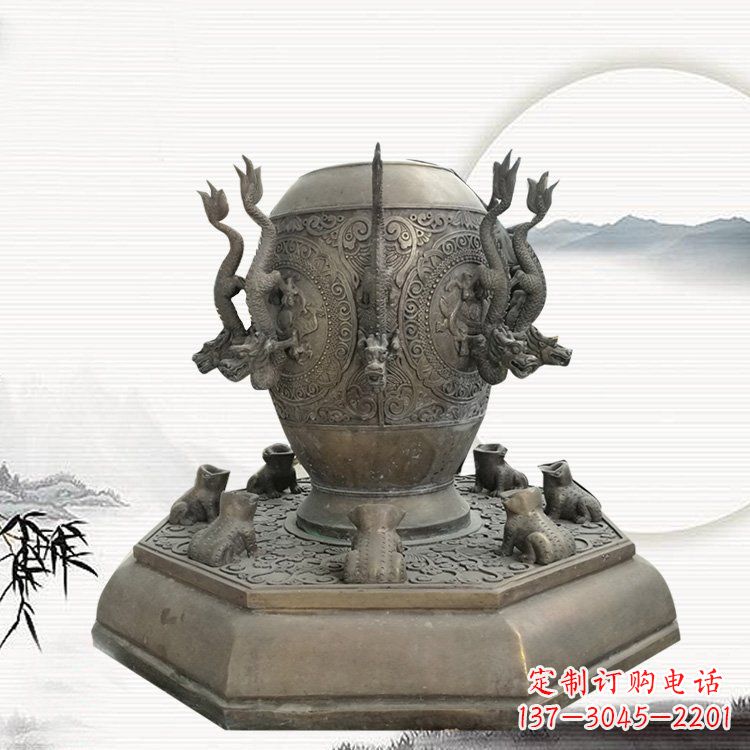 重庆校园地动仪铜雕