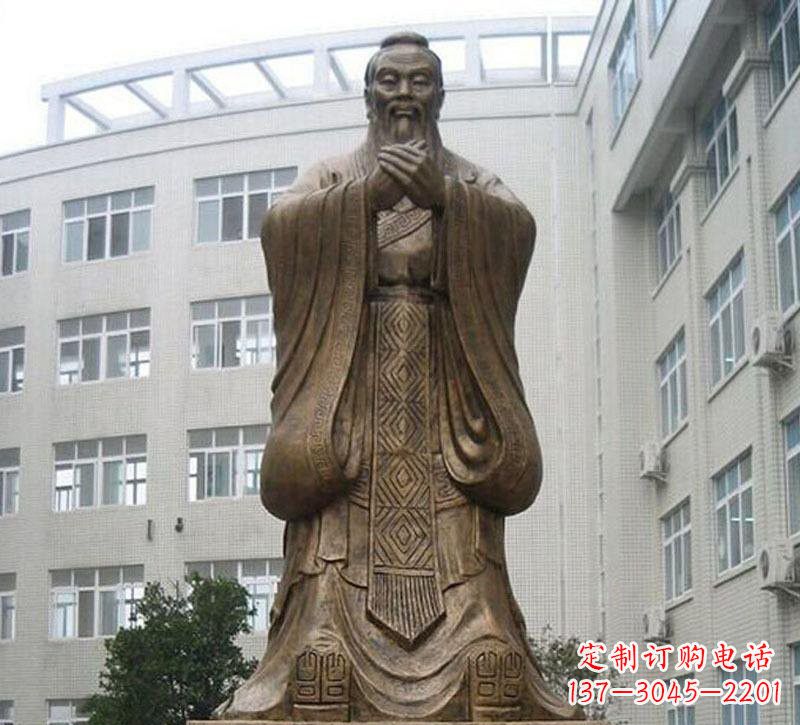重庆校园孔子铜雕222