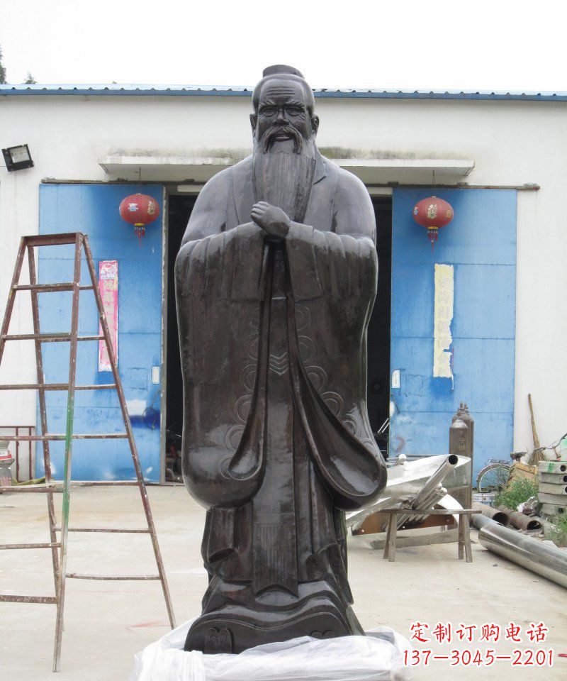 重庆校园老子古代名人铜雕
