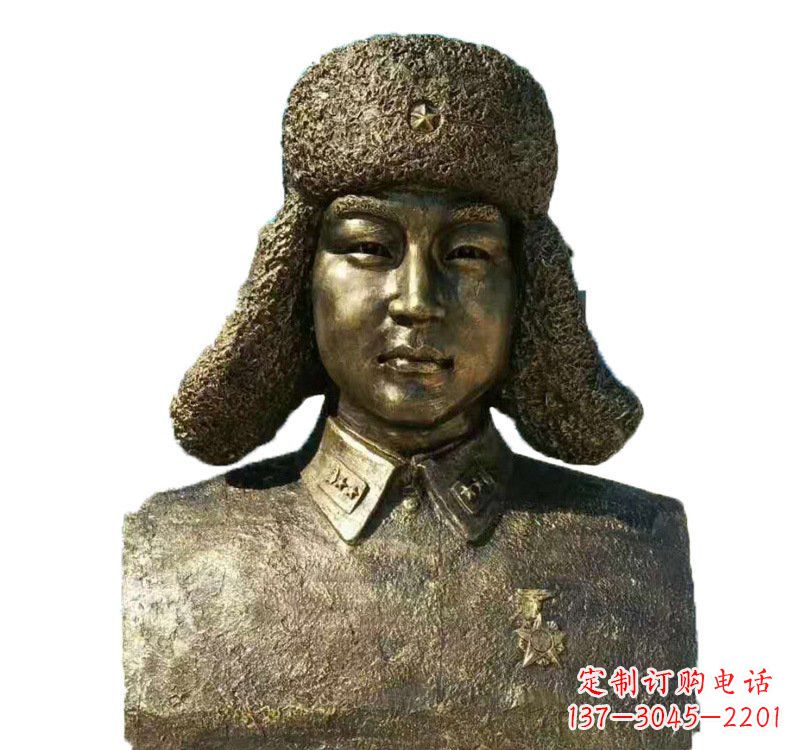 重庆校园雷锋头像铜雕