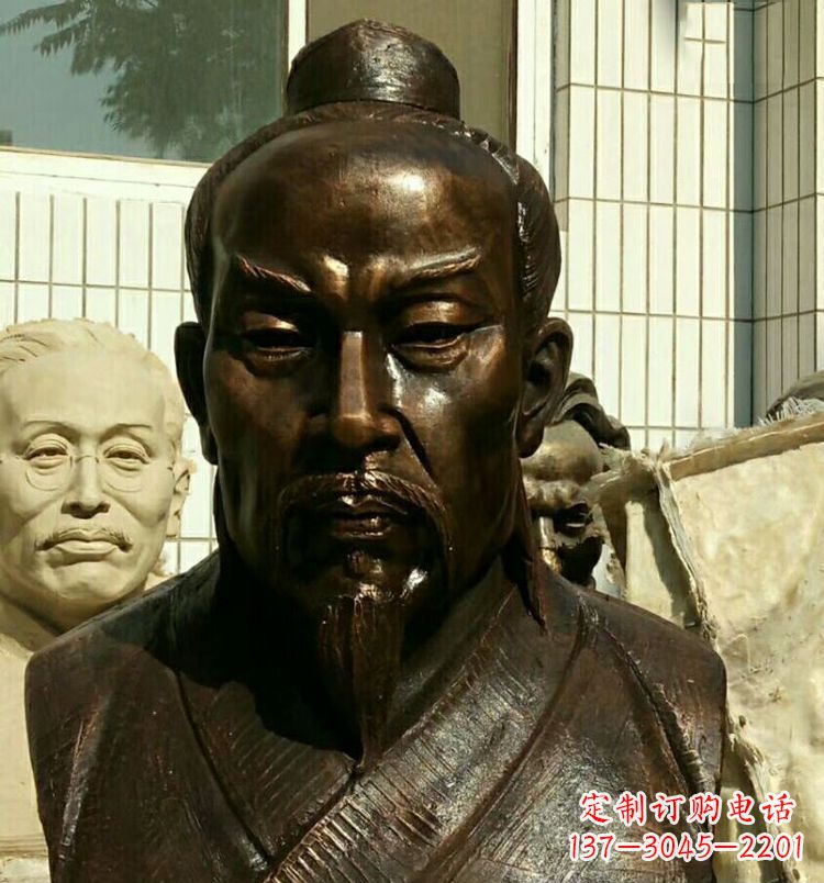 重庆校园孟子胸像铜雕