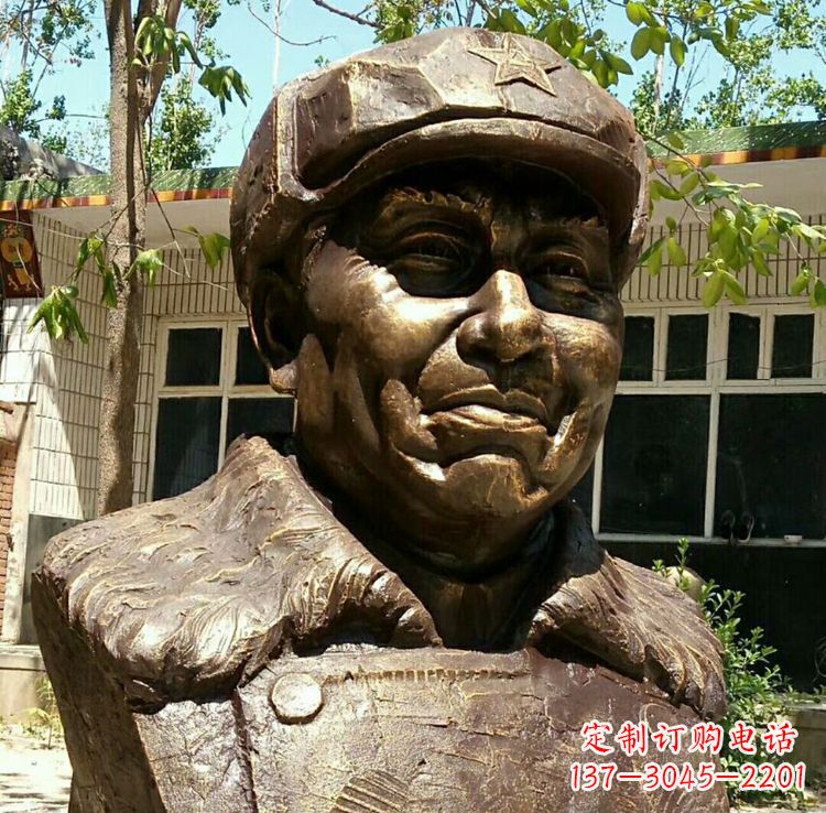重庆校园名人朱德胸像铜雕