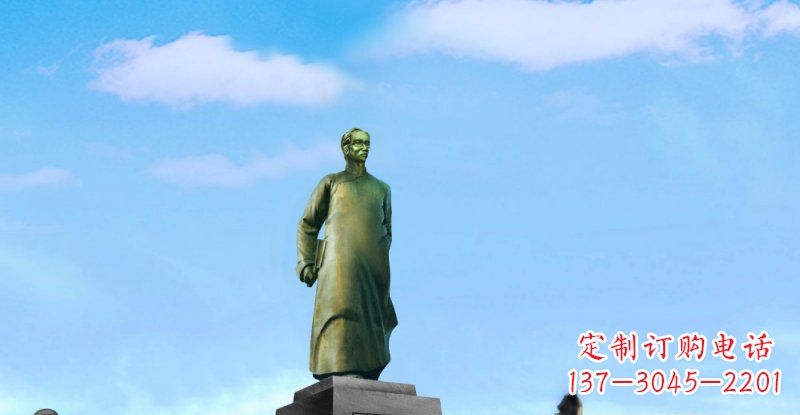重庆校园朱自清近代名人铜雕