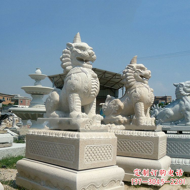 重庆獬豸 石雕 独角兽-法院大门神兽雕塑