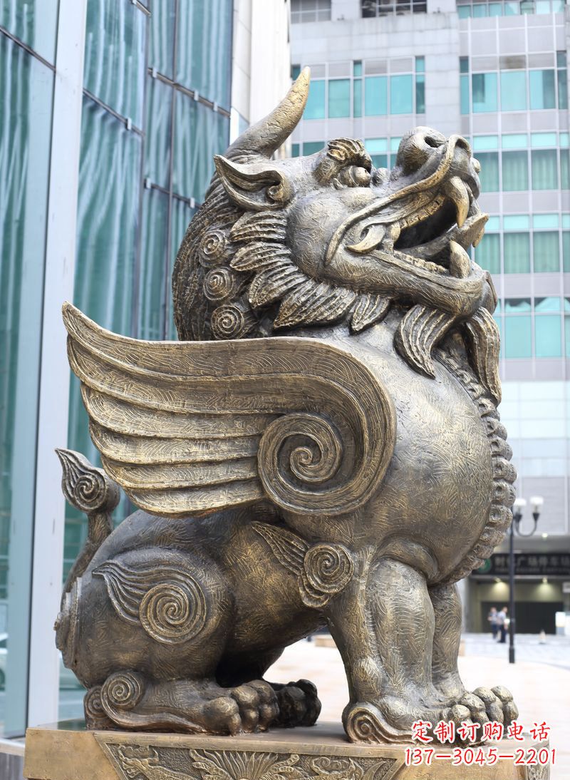 重庆獬豸古代神兽铜雕