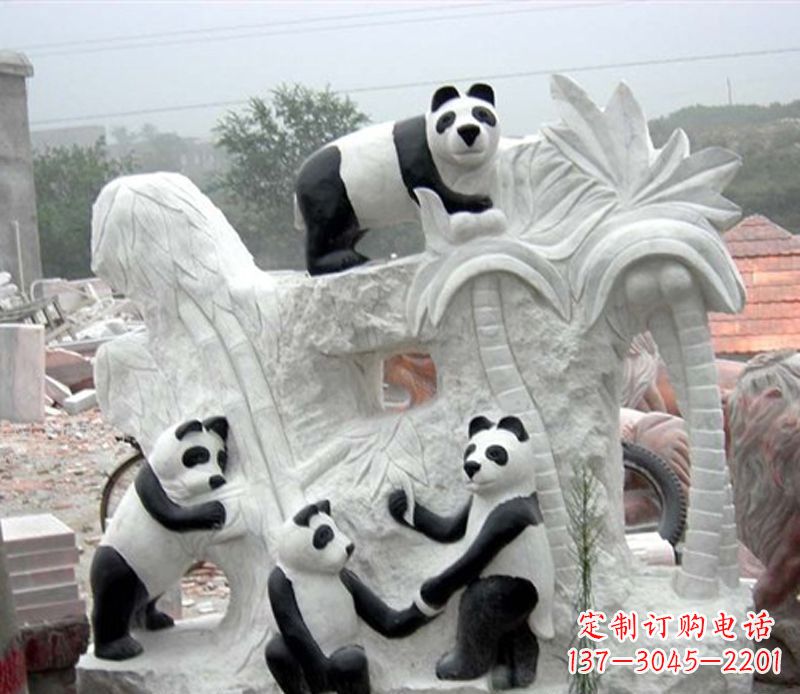 重庆熊猫动物景观石雕