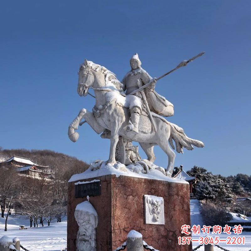重庆薛仁贵骑马雕像-中国历史名人唐朝名将景区景观雕塑