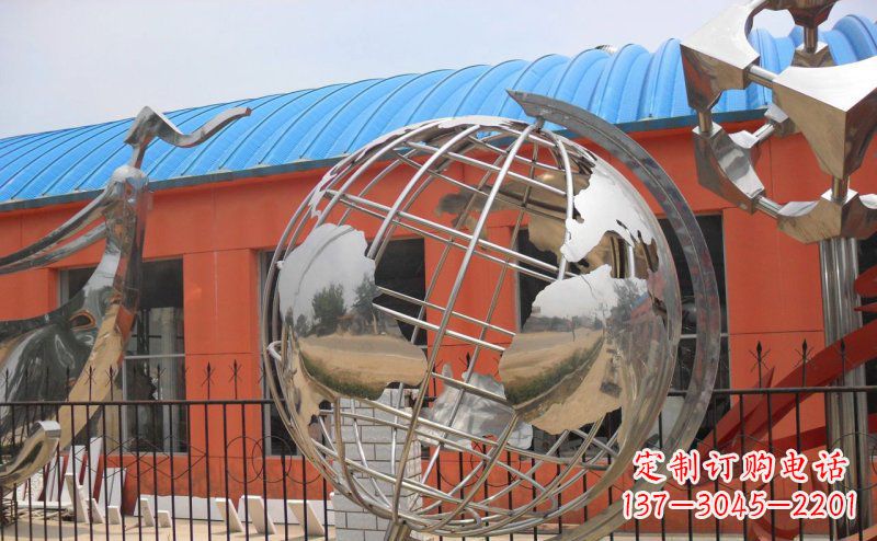 重庆学校不锈钢地球仪雕塑
