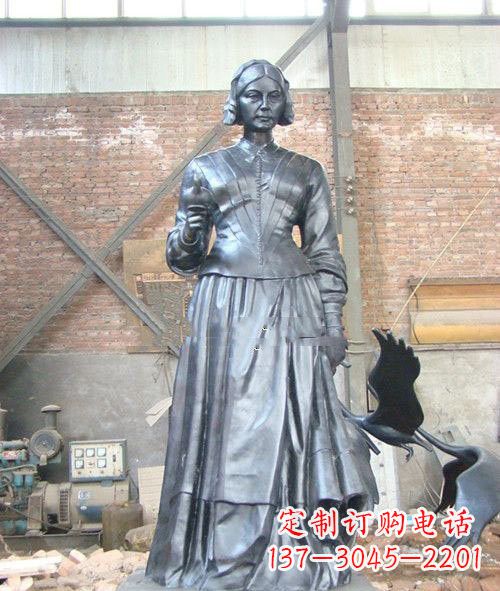 重庆医院校园西方名人南丁格尔铜雕