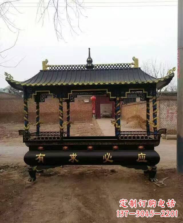 重庆有求必应方形香炉铜雕