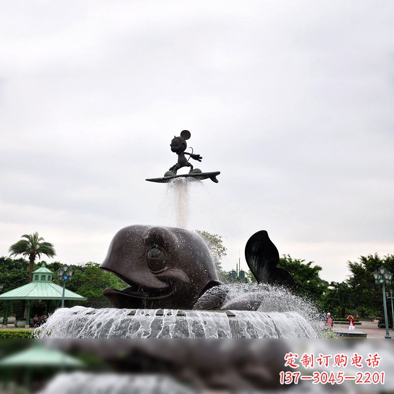 重庆鱼和小孩水景喷泉
