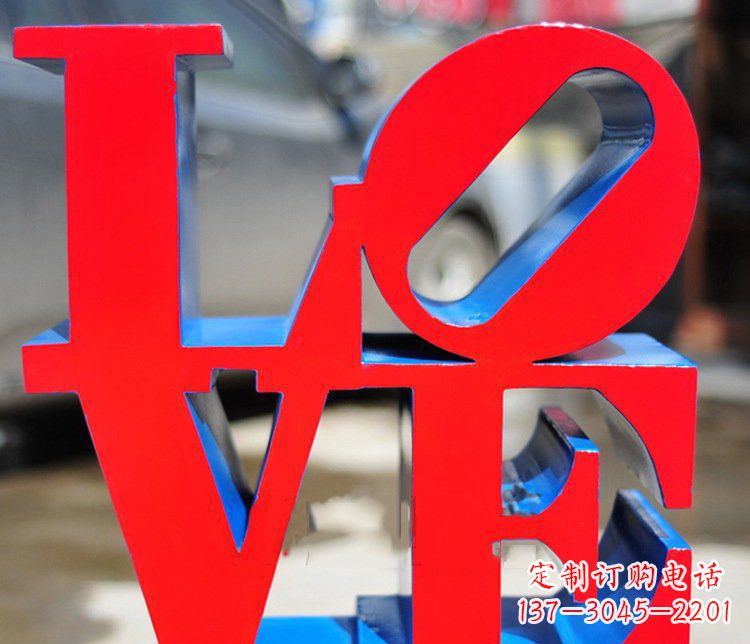 重庆园林不锈钢love字母雕塑