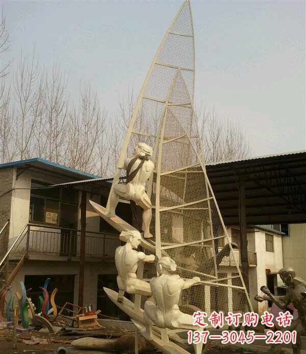 重庆园林不锈钢帆船景观雕塑
