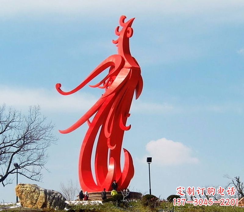 重庆园林不锈钢凤凰雕塑