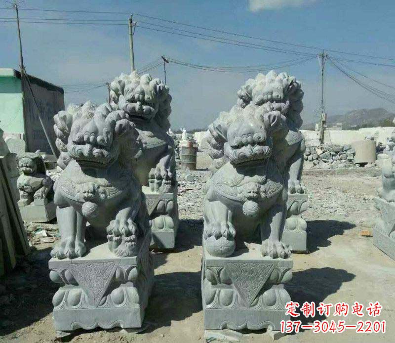 重庆园林仿古狮子景观石雕