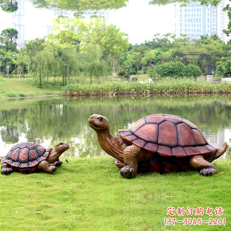 重庆园林仿真乌龟玻璃钢池塘湖泊水景雕塑摆件